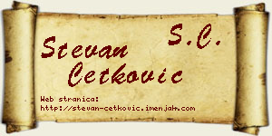 Stevan Ćetković vizit kartica